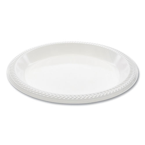 Meadoware Impact Plastic Dinnerware, Plate, 10.25" Dia, White, 500/carton
