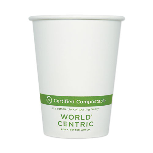 Paper Hot Cups, 12 Oz, White, 1,000/carton