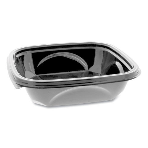Earthchoice Square Recycled Bowl, 24 Oz, 7 X 7 X 1.52, Black, Plastic, 300/carton