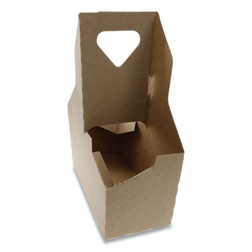 Paperboard Cup Carrier, Up To 44 Oz, Two To Four Cups, Natural, 250/carton