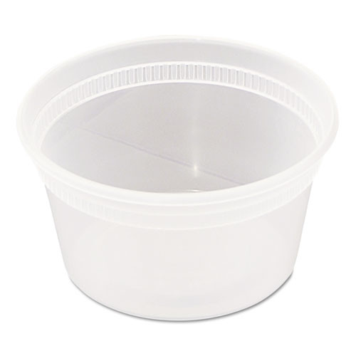 Newspring Delitainer Microwavable Container, 12 Oz, 4.55 X 2.45 X 2.45, Clear, Plastic, 240/carton