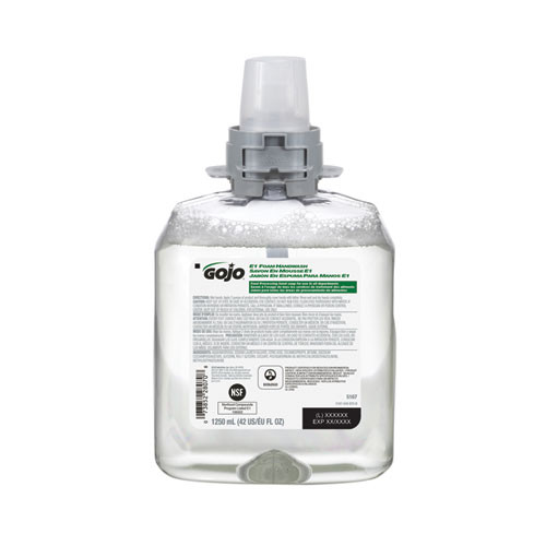 E1 Foam Handwash, Fragrance-free, 1,250 Ml, 4/carton