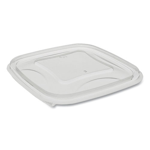 Earthchoice Square Recycled Bowl Flat Lid, 5.5 X 5.5 X 0.75, Clear, Plastic, 504/carton
