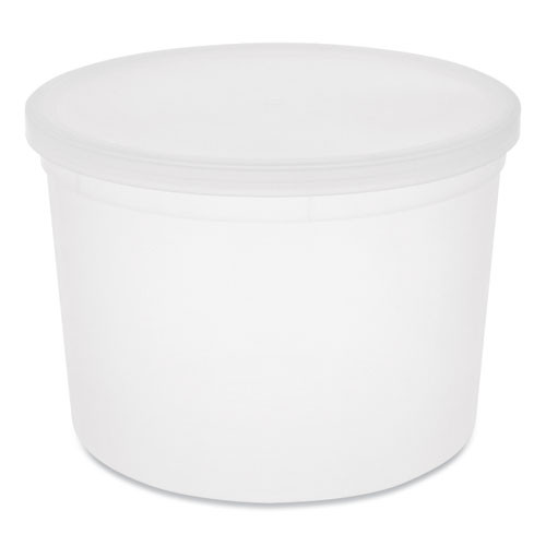 Newspring Delitainer Microwavable Container, 64 Oz, 4.5 X 4.5 X 6.35, Natural, Plastic, 120/carton