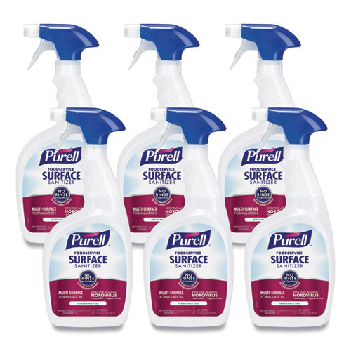 Foodservice Surface Sanitizer3, Fragrance Free, 32 Oz Bottle With Spray Trigger Attached, 6/carton