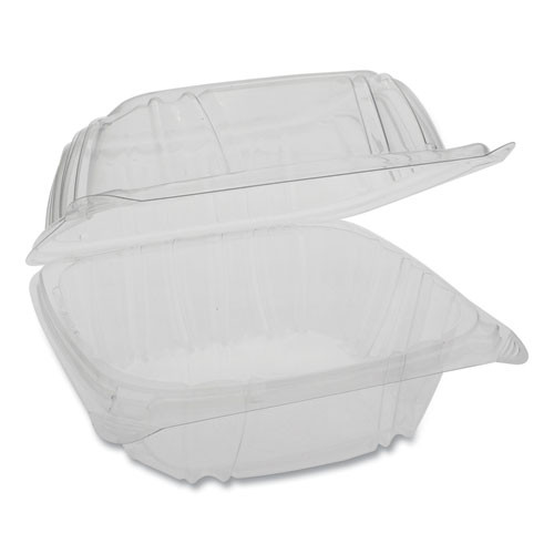 Sensation Smartlock Hinged Lid Container, 5.74 X 5.95 X 3.1, Clear, Plastic, 500/carton