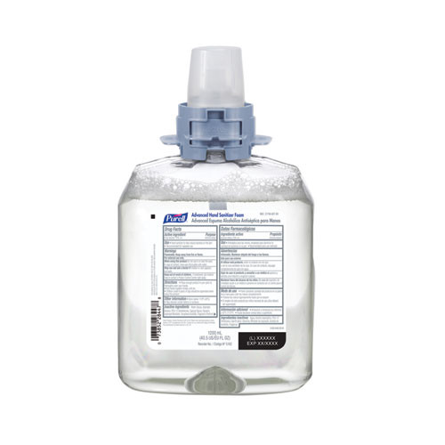 Advanced Hand Sanitizer Foam, For Fmx-12 Dispensers, 1,200 Ml, Unscented, 4/carton