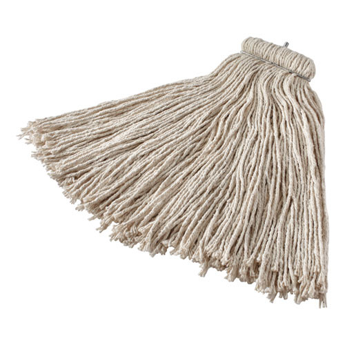 Non-launderable Cotton/synthetic Cut-end Wet Mop Heads, 16 Oz, White, Twister White Headband