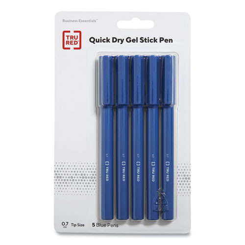Pen,gel,.7mm,5/pk,qckdry