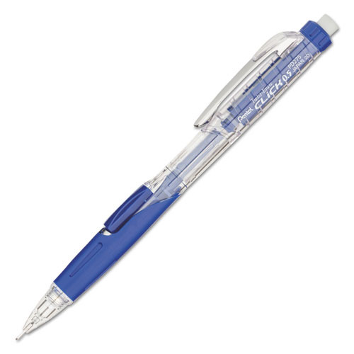 Twist-erase Click Mechanical Pencil, 0.5 Mm, Hb (#2.5), Black Lead, Blue Barrel