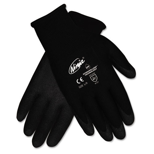 Ninja Hpt Pvc Coated Nylon Gloves, Small, Black, Pair - CRWN9699SDZ