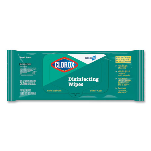 Disinfecting Wipes, On The Go Pack, 7.25 X 7, Fresh Scent, 70/pack, 9 Packs/carton