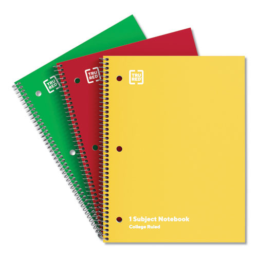 One-subject Notebook, Medium/college Rule, Assorted Covers, 10.5 X 8, 70 Sheets, 3/pack