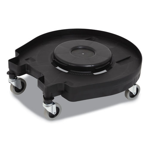 Click-connect Waste Receptacle Dolly, Female End, For 32 To 44 Gal Receptacles, 22.25 X 20.3 X 6.6, Black
