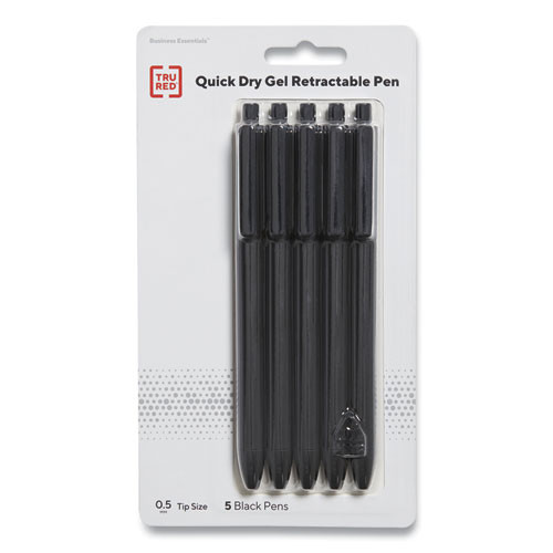 Pen,.5mm,bk,5/pk,fine