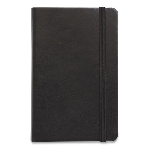 Flexible-cover Business Journal, 1 Subject, Narrow Rule, Black Cover, 3.5 X 5.5, 128 Sheets