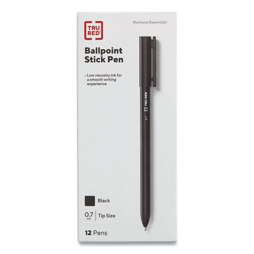Pen,stick,0.7mm,bk,12