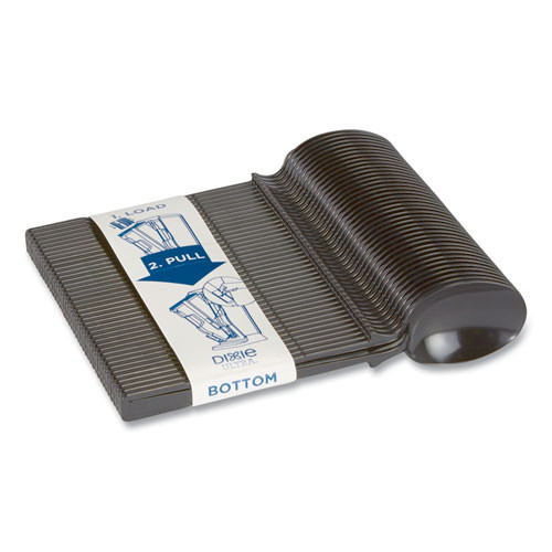 Smartstock Tri-tower Dispensing System Cutlery, Soup Spoons, Mediumweight, Polystyrene, Black, 40/cartridge, 24 Cartridges/ct