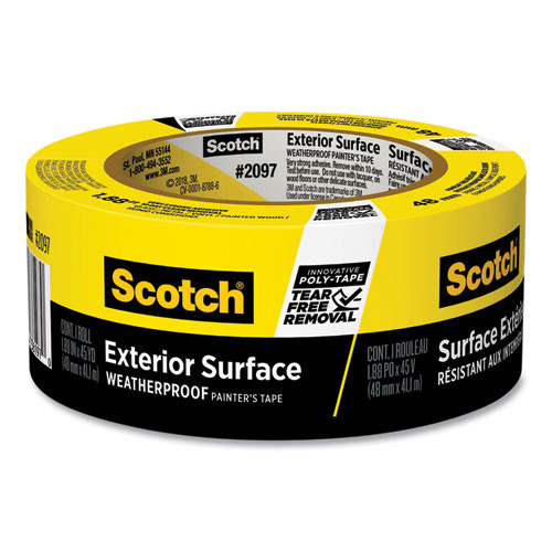 Exterior Surface Weatherproof Painter's Tape, 1.88 X 45 Yds, Yellow - MMM209748ECXS
