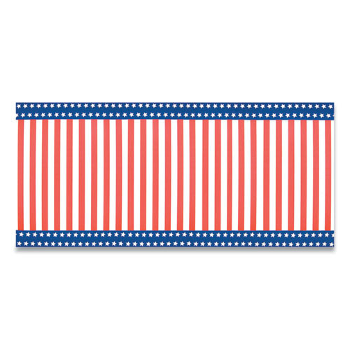 Corobuff Corrugated Paper Roll, 48" X 25 Ft, Stars And Stripes - PAC0019841