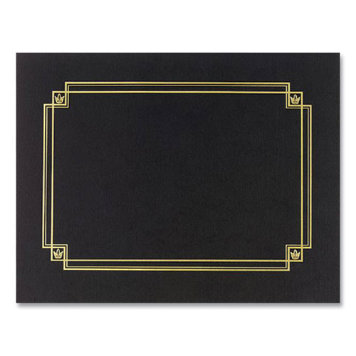 Premium Textured Certificate Holder, 12.65 X 9.75, Black, 3/pack - GRP938603