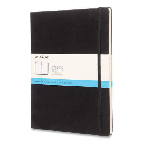 Classic Collection Hard Cover Notebook, 1 Subject, Dotted Rule, Black Cover, 10 X 7.5, 80 Sheets