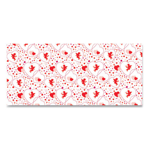 Corobuff Corrugated Paper Roll, 48" X 25 Ft, Cupids Hearts - PAC0012111