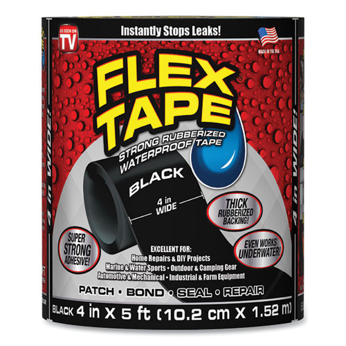 General Purpose Repair Tape, 4" X 1.67 Yds, Black - FSGTFSBLKR0405
