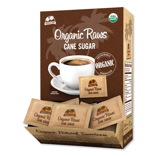Raw Turbinado Sugar Packets, 0.16 Oz Packet, 200 Packets/box - SUG83035