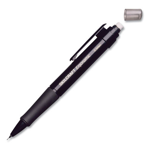 Pencil,erg,0.5mm,6pk,bk