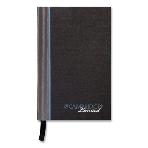 Pocket-sized Casebound Notebook, 1 Subject, Wide/legal Rule, Black/gray/blue Cover, 5.25 X 3.5, 96 Sheets