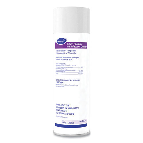 Envy Foaming Disinfectant Cleaner, Lavender Scent, 19 Oz Aerosol Spray - DVO04531EA
