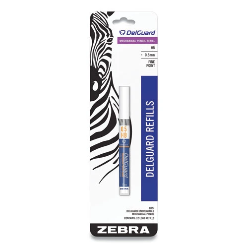 Delguard #2 Mechanical Pencil Lead Refill, 0.5 Mm, Hb, Black, 12/tube