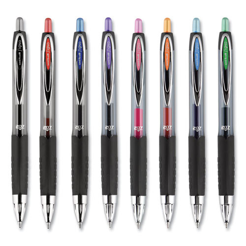 Signo 207 Gel Pen, Retractable, Medium 0.7 Mm, Blue Ink, Translucent Blue Barrel, 4/pack - UBC45532PP
