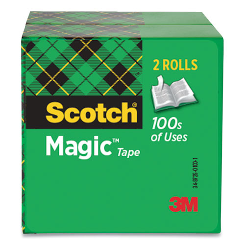 Magic Tape Refill, 3" Core, 0.5" X 72 Yds, Clear, 2/pack - MMM8102P1272