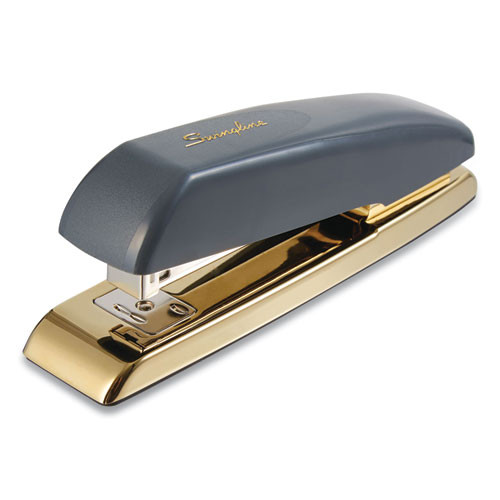 Stapler,desk,20sh,gry/gld