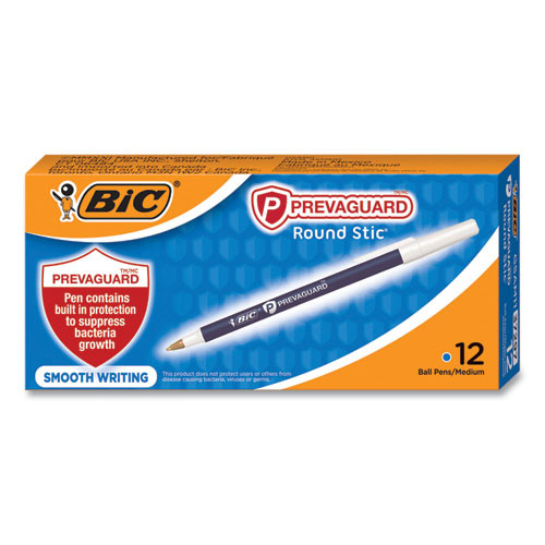 Prevaguard Ballpoint Pen, Stick, Medium 1 Mm, Blue Ink/blue Barrel, Dozen