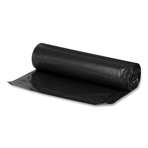 Low Density Repro Can Liners, For Slim Jim Containers, 23 Gal, 1 Mil, 28 X 45, Black, 15 Bags/roll, 10 Rolls/carton