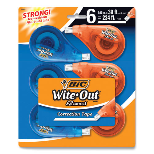 Tape,ez Crctn,6/pk,wht