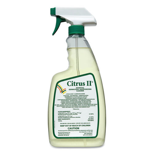 Hospital Germicidal Deodorizing Cleaner, Citrus Scented, 22 Oz Spray Bottle, 12/carton