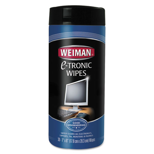 E-tronic Wipes, 7 X 8, White, 30/canister