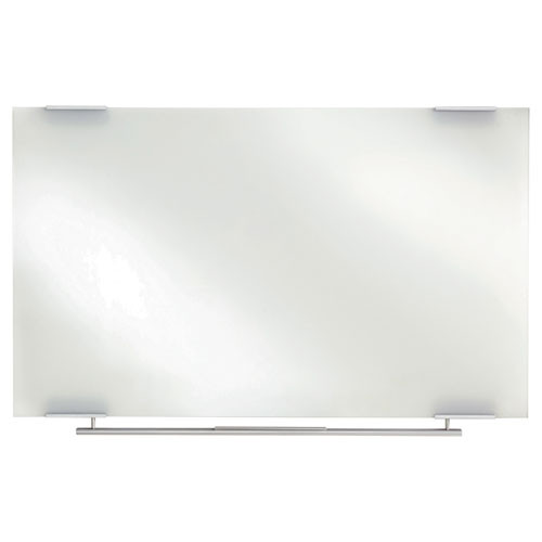 Clarity Glass Dry Erase Board With Aluminum Trim, Frameless, 60 X 36