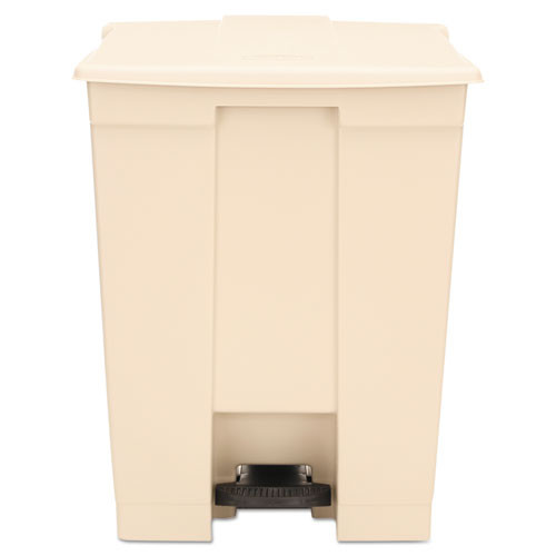 Step-on Receptacle, 18 Gal, Polyethylene, Beige