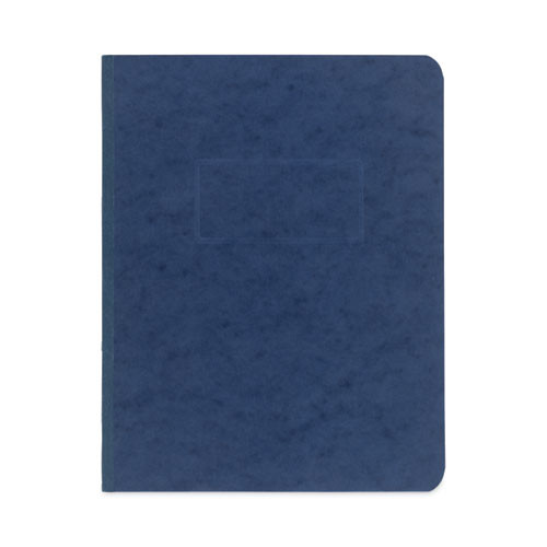 Pressboard Report Cover With Tyvek Reinforced Hinge, Two-piece Prong Fastener, 3" Capacity, 8.5 X 11, Dark Blue/dark Blue