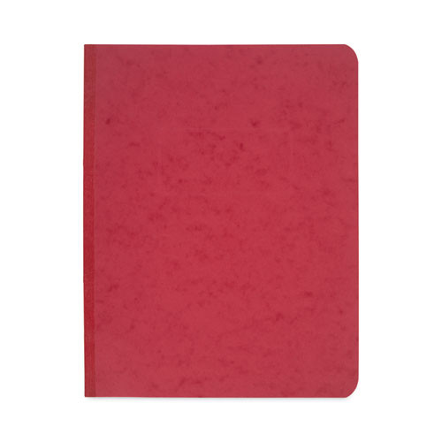 Pressboard Report Cover With Tyvek Reinforced Hinge, Two-piece Prong Fastener, 3" Capacity, 8.5 X 11, Red/red