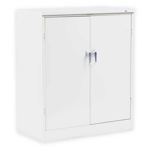 Assembled 42" High Heavy-duty Welded Storage Cabinet, Two Adjustable Shelves, 36w X 18d, Putty