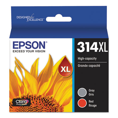 T314xl922-s (314xl) Claria High-yield Ink, 830 Page-yield, Gray/red