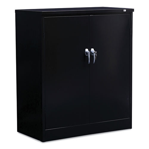Assembled 42" High Heavy-duty Welded Storage Cabinet, Two Adjustable Shelves, 36w X 18d, Black