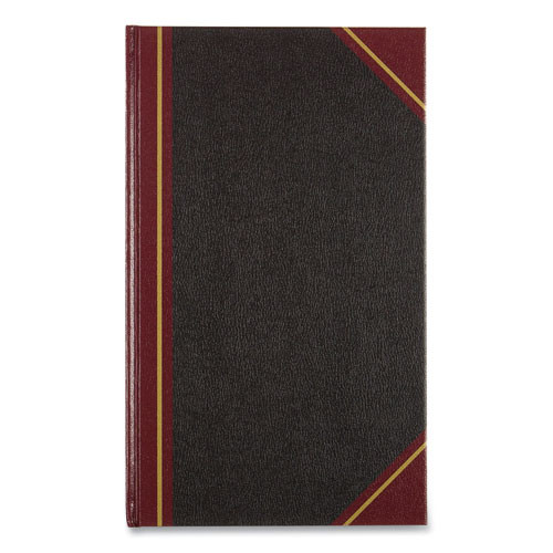 Texthide Record Book, 1 Subject, Medium/college Rule, Black/burgundy Cover, 14 X 8.5, 500 Sheets