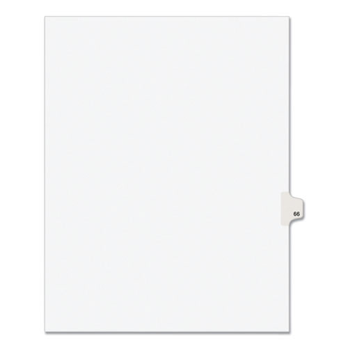 Preprinted Legal Exhibit Side Tab Index Dividers, Avery Style, 10-tab, 66, 11 X 8.5, White, 25/pack, (1066)
